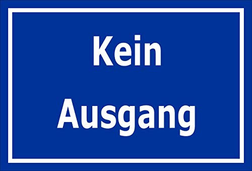 Melis-Folienwerkstatt Aufkleber – Kein Ausgang - 15x10cm – S00085-088-F 20 VAR