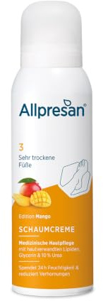 Allpresan Fuß spezial Nr. 3 Schaum-Creme mit Mango Duft für sehr trockene Füße - Zur täglichen Fußpflege sehr trockener Haut 125 ml