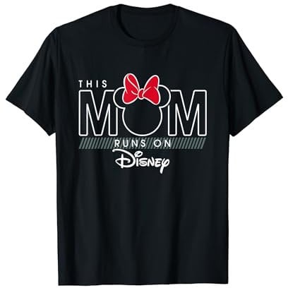 Disney Minnie Mouse This Mom Runs on Disney T-Shirt