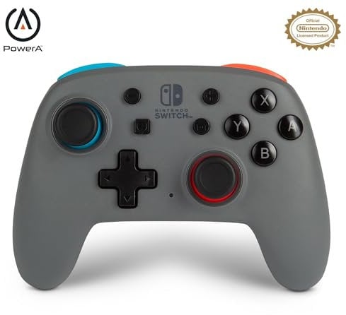 PowerA Nano Enhanced Wireless Controller for Nintendo Switch – Grey-Neon
