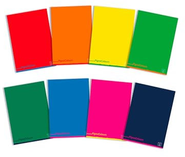 Pigna Colours, Quaderno Formato A4, Rigatura 4M, Quadretti 4 mm per 4° e 5° Elementare Medie e Superiori, Carta 80G/Mq, Pacco da 10 Pezzi, 02308754M