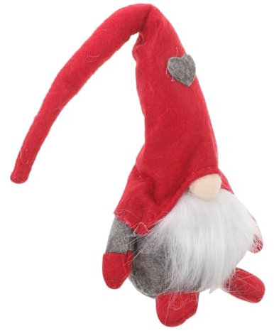 PRETYZOOM Weihnachtsbaumspitze Stern Plüschhut Waldmann Figur Elfenverzierung Schwedische Tomte-baumspitze Baumspitze Weihnachten Dekofigur Wichtel Baumspitze Ältere Vlies Konisch Zutaten