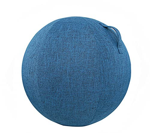 MeTikTok 55Cm/22Inch Yoga Ball Abdeckung, Gymnastikball Bezug Für Sitzball Fitnessball Gymnastikball Mit Tragegriffen Sitzen Ball Stuhl Protect Covers Slipcover,Cyan