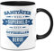 Tassenbrennerei Tasse mit Spruch Sanitäter weil Superheld kein offizieller Beruf ist - Lustige Kaffeetasse als Geschenk (Schwarz, Sanitäter)