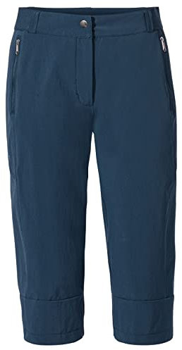 VAUDE Wanderhose Damen Farley Stretch Capri Hose III, Wasserabweisende Damen Trekkinghose kurz, Bequeme Stretch-Wanderhose – strapazierfähig & schnelltrocknend