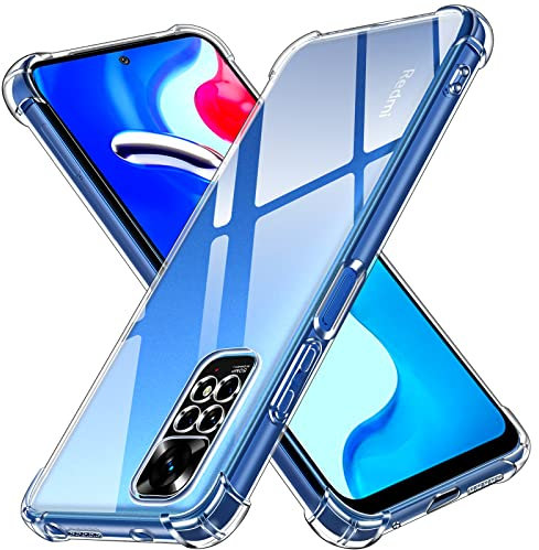 ivoler Klar Silikon Hülle für Xiaomi Redmi Note 11 / Xiaomi Redmi Note 11S 4G mit Stoßfest Schutzecken, Dünne Weiche Transparent Schutzhülle Flexible TPU Durchsichtige Handyhülle Kratzfest Case