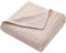 Hayisugal Tagesdecke 100% Baumwolle Waffelpique Kuscheldecke Flauschige Wohndecke Soft Sommerdecke Waffeloptik Luftige Baumwolldecke als Bett Überwurf, Sofa Couch Decke, Khaki, 200 x 230cm