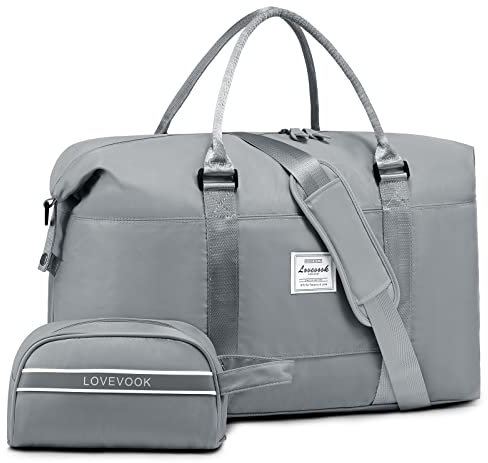 LOVEVOOK Reisetasche Damen 30L Sporttasche Handgepäck Tasche Weekender Schwimmtasche Wasserdicht Travel Duffle Bag Fitnesstasche Frauen Kliniktasche für Reise Gym Flugzeug