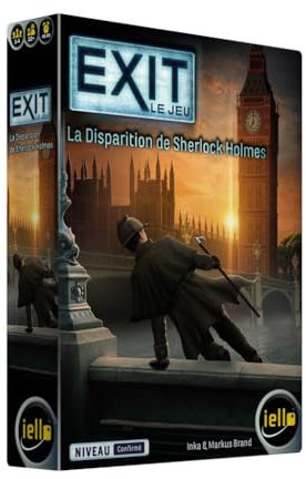 EXIT Pack – Das Verschwinden von Sherlock Holmes – 1 Brettspiel für 1 Spieler ab 14 Jahren – IELLO