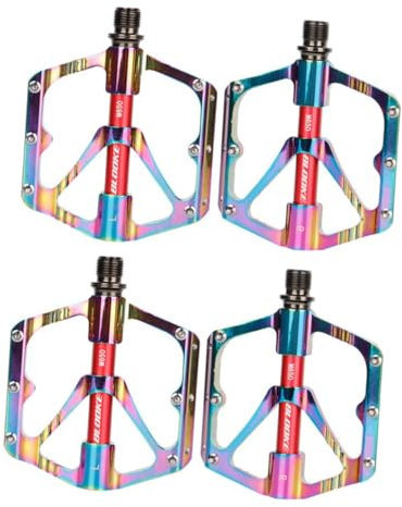 BESPORTBLE 2 Paar Fahrrad Flaches Pedal Rennradpedal MTB Heimtrainer Plattformpedale Gravel-Pedale Mountainbike Pedal Ersetzen Übungspedale Rennrad Pedale M650 Aluminiumlegierung Metall Kies