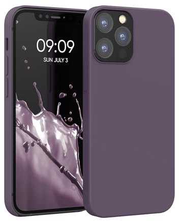 kwmobile Handyhülle für iPhone 12 Hülle/iPhone 12 Pro Hülle - Silikon Handy Case - weiche Oberfläche - kabelloses Laden - Helle Iris