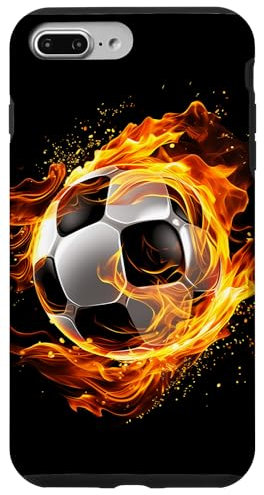 Hülle für iPhone 7 Plus/8 Plus Fußball Flammen brennende Kinder Jungen Fußballspieler