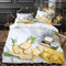 HATEGE 3D Ananas Bettwäsche 150x200 Zitrone 3 Teilig Weiche Mikrofaser Bettwäsche Ananas Bettbezug Set und 2 Kissenbezug 80x80 cm mit Reißverschluss