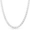 Tony Fein Etruskerkette Königskette Flach 5mm 925 Sterling Silber Massiv Gestempelt Halskette für Damen und Herren Made in Italy