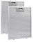 Lot de 2 filtres à graisse en métal pour hotte aspirante - 300 x 240 x 9 mm - Argenté