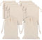 Aucuu 10pcsSacs en Tissu en Coton, 15x20cm Sac Cordon Coton, Toile Réutilisable Drawstring Sac de Rangement， la fête d'anniversaire des enfants Souvenirs de bricolage pour la fête de mariage dans