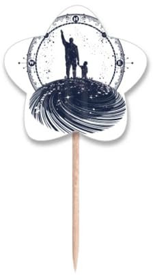 Faly Stars Geometrie Kunst Muster Zahnstocher Flaggen Sternetikett Cupcake Picks