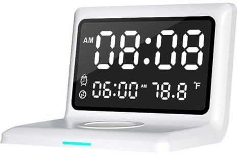 Stazione di ricarica wireless multifunzione e orologio, Caricatore Wirelessstazione di Ricarica Con orologio | DIGIBASE