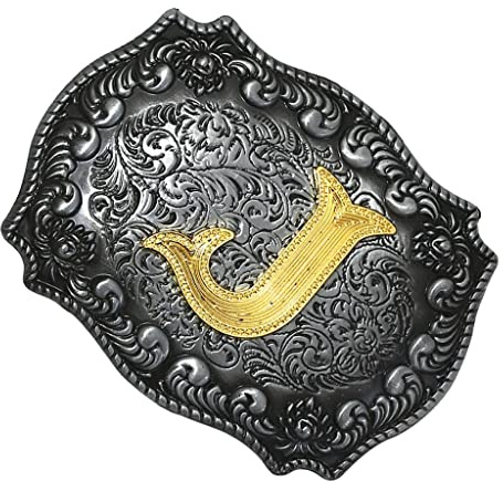Suammiitstrieadea Western Cowboy Gold Initial Letter A-Z Metall Gürtelschnalle Herren Accessoire R Buchstabe R