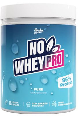 Rocka Nutrition NO WHEY PRO Vegan Protein | Pflanzliches Protein-Pulver mit 26 g Protein pro Portion, Aminosäuren & Vitamin B12 | 750 g (Pure)
