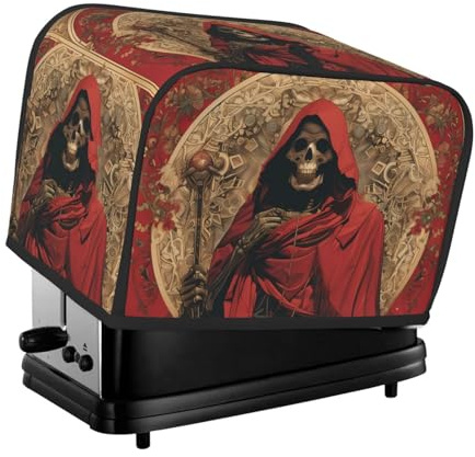 Toaster für 2 Scheiben, klassische rosafarbene Zepterabdeckung mit Taschen für kleine Küche, Abdeckung für Haushaltsgeräte und Schutz vor Fingerabdrücken, maschinenwaschbar