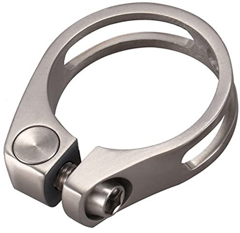 Huudngeje Abrazadera de Tija de SillíN de AleacióN de Titanio Abrazadera de Tubo de SillíN de Bicicleta de 31,8 Mm Abrazadera de Tubo de Asiento para Tubo de Asiento de 27,2 Mm