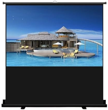 VNSMM smart home 60 Inch Portable Projector Screen Pull Up Projection With Stand 16:9 4:3 Screen 8K Projection Screens(60inch (16-9))