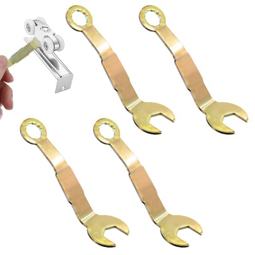 DIVINA VITAE 4 Pcs Pocket Door Wrench Pivot Adjustment Wrench 3/8” Bi-Fold Closet Door Open Wrenchs Multi Purpose Adjustable Spanner Tool for Pocket, Closet & Sliding Doors