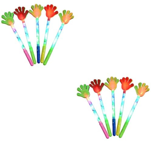 Sosoport 2 Series Palmadita Accesorios De Juego Aplauso De Cinco Dedos Animando Herramientas Palmas De Plástico Aplauden Juguete para Badajos De Mano El Plastico 5 Piezas