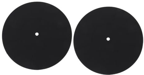 UKCOCO 2pcs Silicone Turntable Slipmat Durable Static Vinyl Record Player Mat Slip Design Compatible with All Turntables Stylish Protection for Your Setup