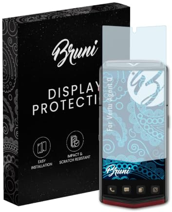 Bruni Schutzfolie kompatibel mit Vertu Agent Q Folie, glasklare Displayschutzfolie (2X)