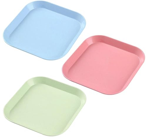 3 Vibrant Pet Feeding Bowls – Non-Slip Design for Kittens & Small Animals, BPA-Free Plastic Dishes for Food & Water
