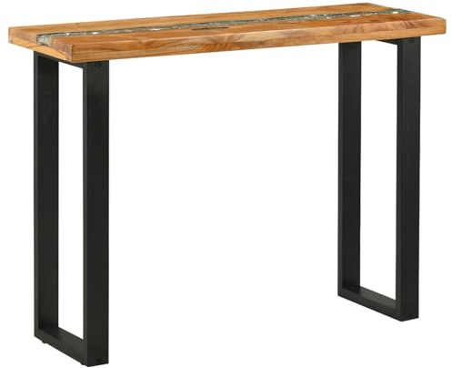 vidaXL Konsolentisch Braun 100 x 35 x 75 cm Massivholz Teak, Stylischer rechteckiger Konsolentisch, langlebiges Mahagoni, funktionale Möbel für Eingangsbereich, eleganter Wohnraum