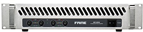 Fame Audio MS 8004 Endstufe, 4-Kanal, 820W pro Kanal, Class H, Lüfterkühlung, Speaker Twist Ausgänge, XLR Eingänge, mit Limiter und GroundLift, Ideal für PA Setups