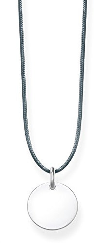 Thomas Sabo Damen-Kette Choker Coin 925 Sterling Silber grau LSKE002-173-5-L80v