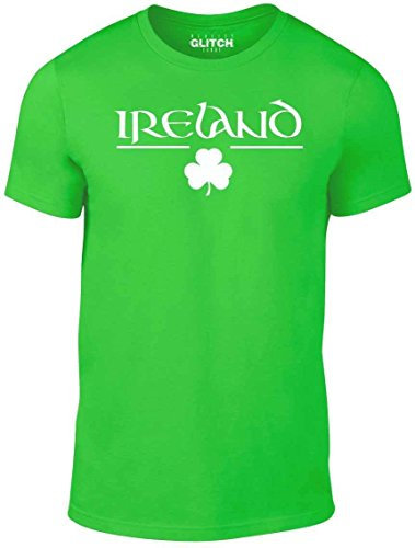 Reality Glitch Herren Ireland T-Shirt (Irisches Grün, Groß)
