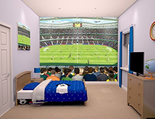 Familie24 XXXL Wandbild 243 x 305cm Auswahl Kindertapete Tapete Wanddekoration Wandbild Wandaufkleber Wandtattoo Feuerwehrman Sam Spiderman Minnie Micky (Fussball)