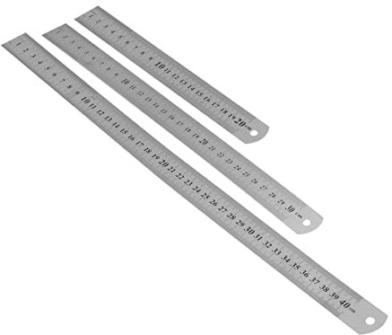 STOBOK Edelstahl Herrscher Metall für Engineering Zeichnung 3 Stücke 20 cm 30 cm 40 cm