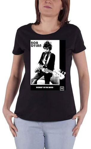 Band Monkey Bob Dylan Ladies T-Shirt Blowing in The Wind (Retail Pack)