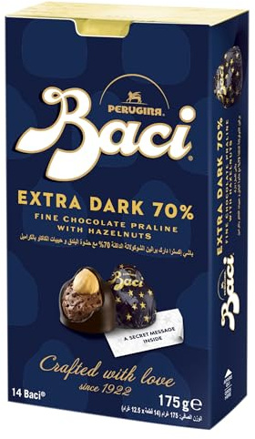 Baci Extra Dark Bijou, Dunkle Schokolade Trüffel mit Haselnüssen, 175 g