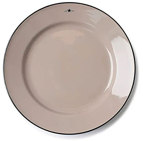 LEXINGTON - Teller, Speiseteller, Essteller - Steingut - beige/dunkelblau - Ø 28 cm
