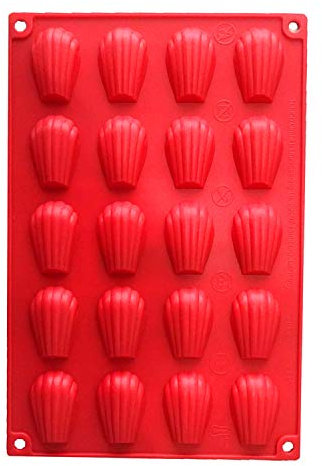 Ecoki Madeleines Backform aus Silikon für 20 Madeleines - LFGB Zertifiziert & BPA-frei Silikon Madeleines Kuchenform für Madeleines, Cupcakes, Brownies, Kuchen, Pudding - Antihaft & Leicht zu Reinigen