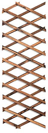 CALIDAKA Holzspalier erweiterbar Pflanzengitter Garten Spalier zum Klettern, Aufhängen Holz Rahmen Rankgitter Zaun Unterstützung für Kletterreben Blumen Wanddekoration Terrasse