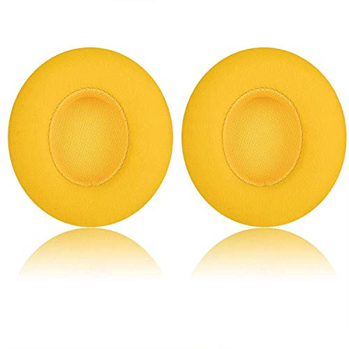 Ersatz-Ohrpolster aus weichem Protein-Leder, Geräuschisolierung, Memory-Schaum-Ohrpolster kompatibel mit Beats by Dr. Dre Solo3.0 Solo 2.0 kabellose On-Ear-Kopfhörer (gelb)