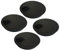 LIKERAINY Cable Bushing Desk Table Grommets Round Ø80mm Cable Outlet Tidy Cover Insert Wire Organiser in Metal Anodised Black Pack of 4