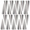 Joyeee Lot de 20 grands moules coniques en forme de corne de couleur crème, en acier inoxydable, 12,7 cm