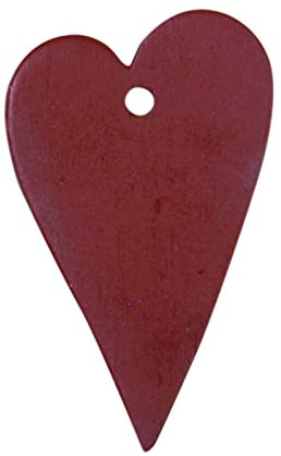10 x Holz Herz Dunkelrot ca. 6x3,5 cm Geschenkanhänger Baumschmuck Weihnachten Deko Advent
