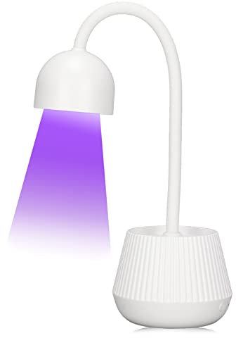 Lampada Led Unghie, lampada per unghie con lampada UV ad asciugatura rapida da 24 W con 8 chip di luce, lampada per unghie regolabile a 360°, essiccatore per unghie a collo d'oca rotante