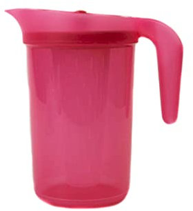 Tupperware Aloha - Pichet de pique-nique - 2 l - Rouge pastel - Avec couvercle - Pour eau et jus