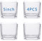 Jarrones Cuadrados de Cristal Transparente de 5 x 5 Pulgadas, 4 Piezas para Centro de Mesa de Boda, portavelas, decoración del hogar, jarrón de Flores de Forma Cuadrada, centros de Mesa